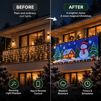 Smart Animated Christmas Balcony Lights